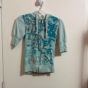 Stylish Teal Graphic Women's Top